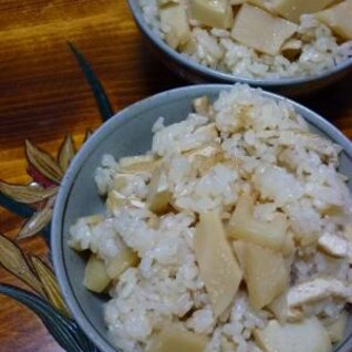 炊き込まない・・・から、まぜまぜタケノコご飯です♪